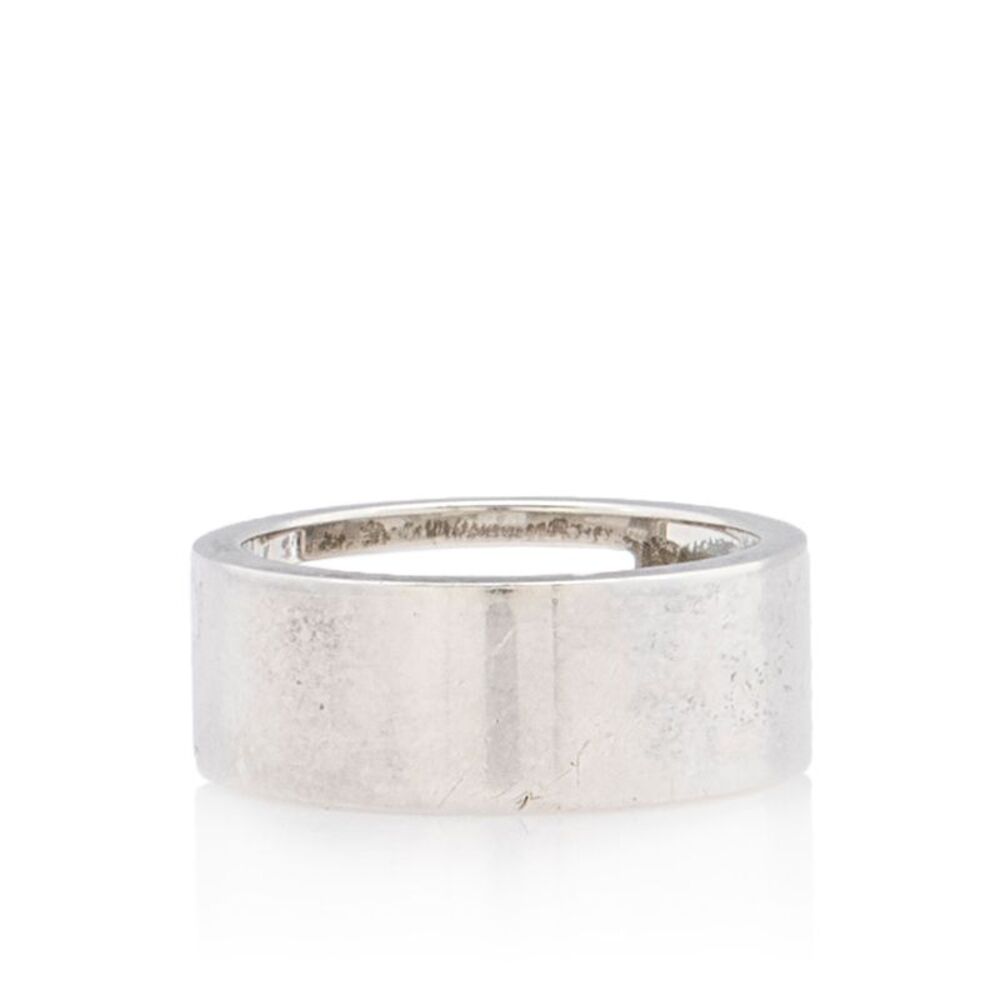Gucci Sterling Silver Cutout G Thin Ring - Size 7 1/2 - Picture 3 of 4